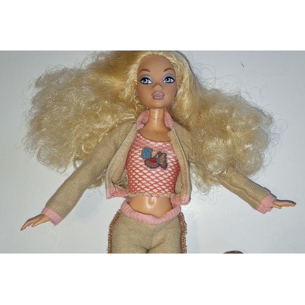 Mattel My Scene Kennedy Doll Y2K Blonde Butterfly Top Knit Tracksuit Bandana - Picture 3 of 5